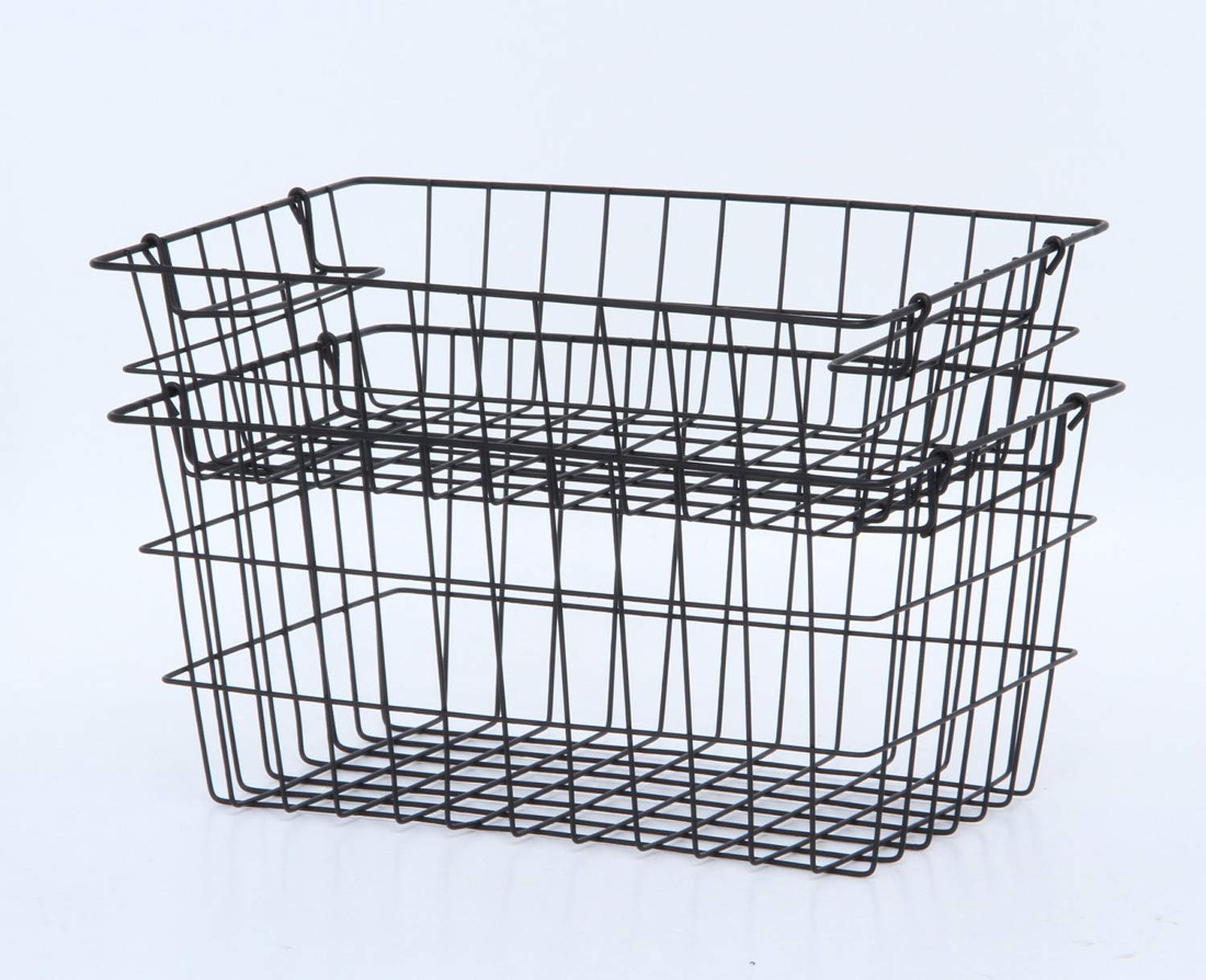 ブラック ワイヤーバスケット 2個セット Amazon.co.jp: 不二貿易(Fujiboeki) かご ワイヤーバスケット